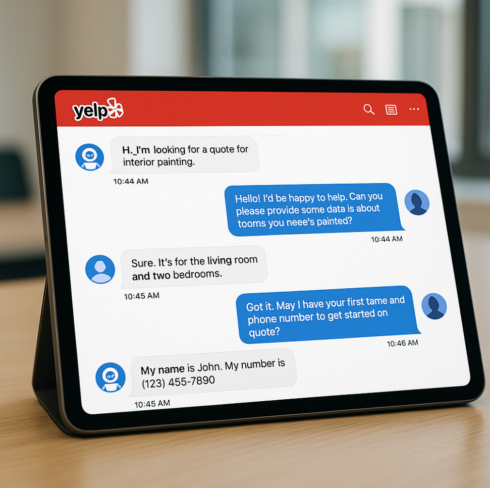 At 3D Media, we’ve built a one-of-a-kind AI Sales Agent that integrates directly with Yelp messaging—automating responses, gathering key lead info, and driving conversions faster than ever. Our solution gives you the edge: always-on communication, human‑like engagement, and seamless integration with your sales process.